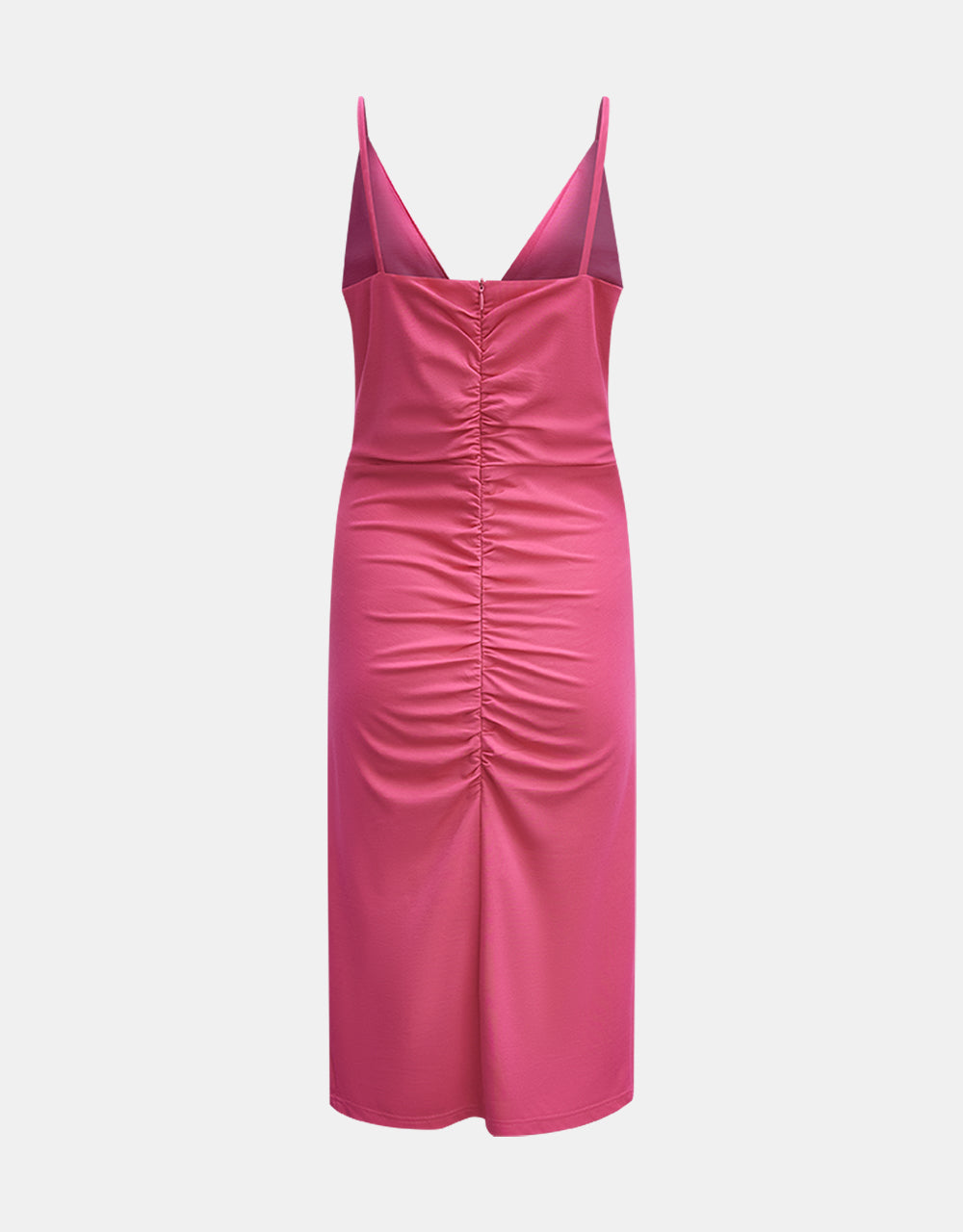 스플릿 헴 브이넥 캐미 드레스