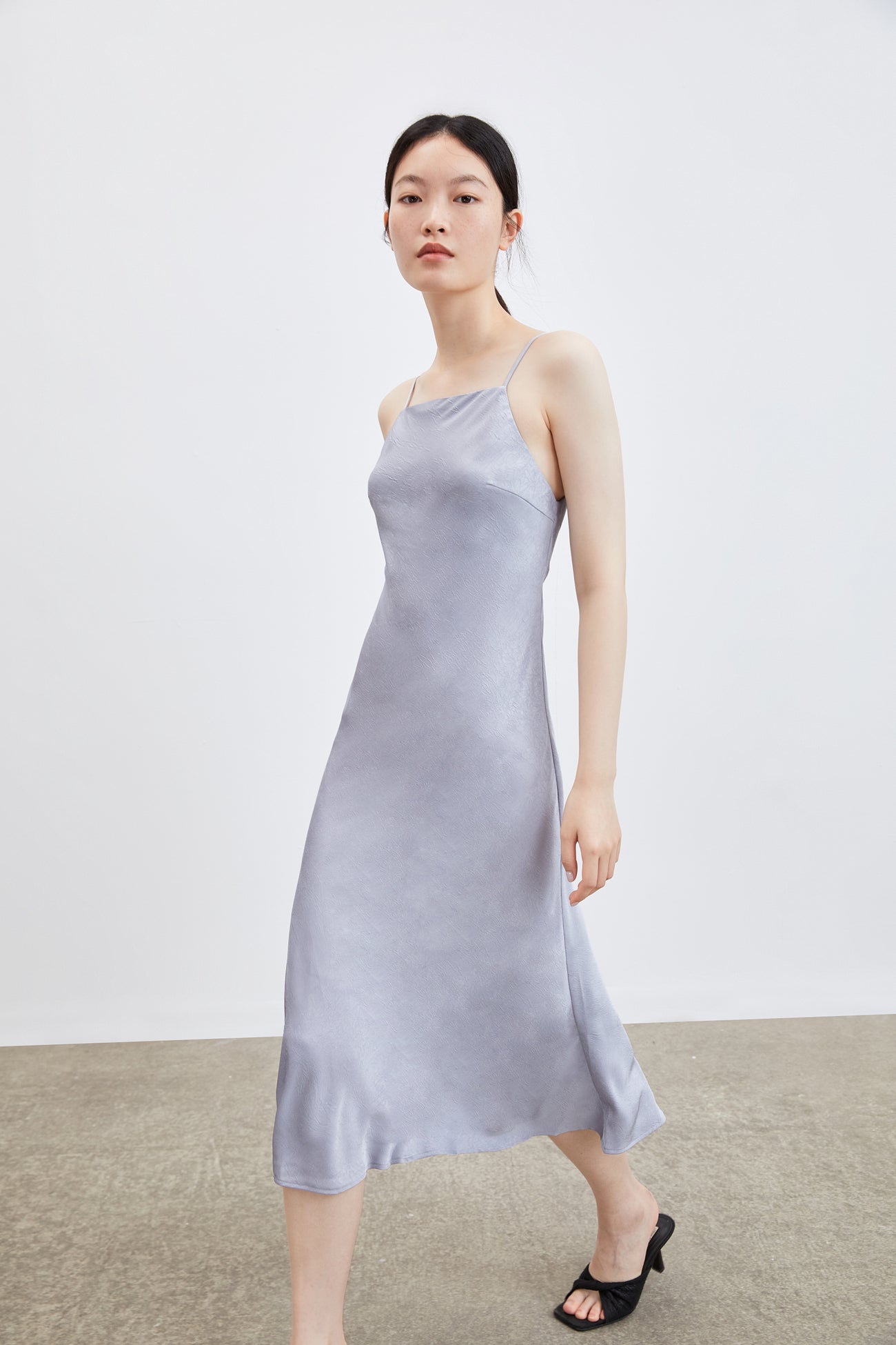 슬리브리스 오프 숄더 A-Line 드레스