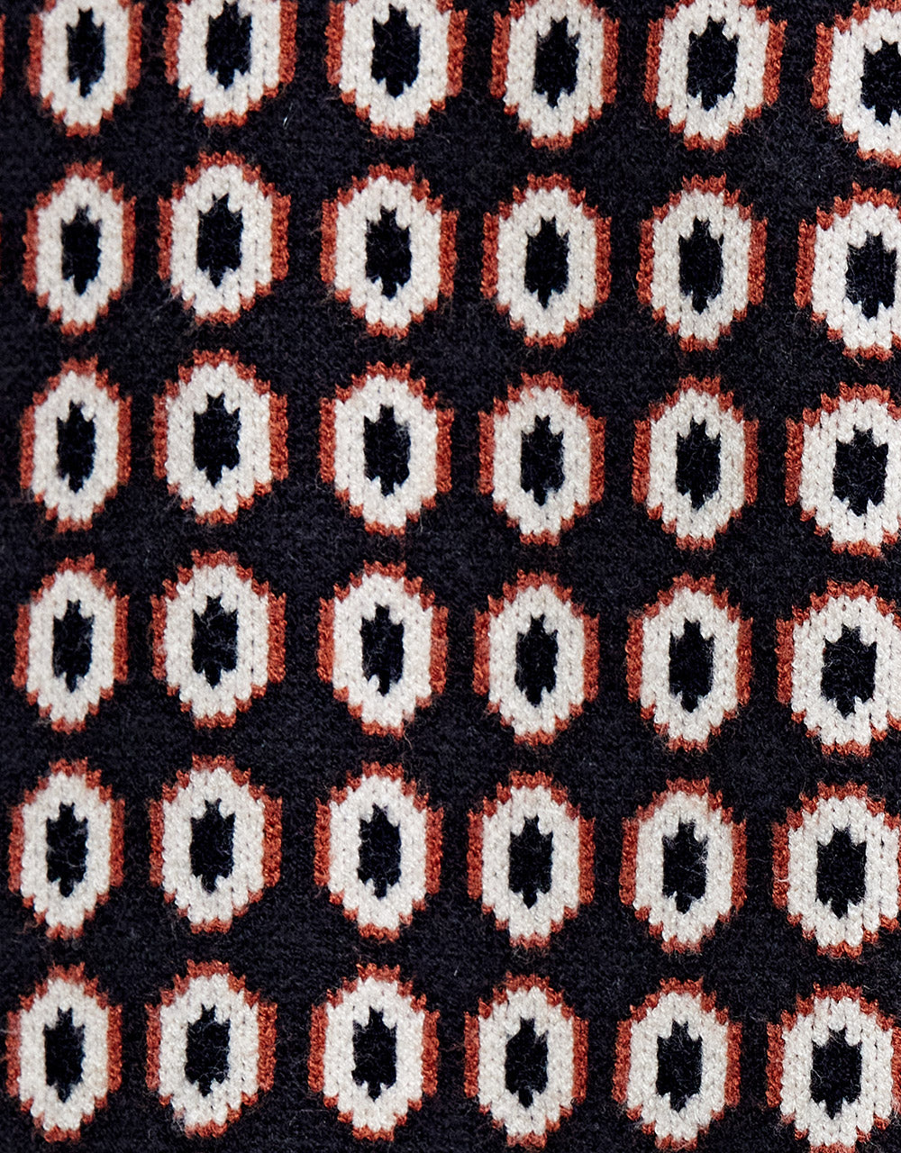 V넥 올오버 패턴 스웨터 조끼