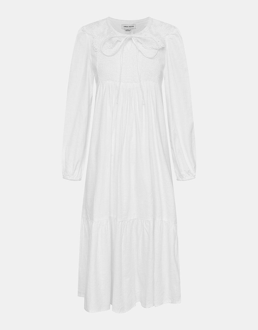 퍼프 소매 라펠  드레스