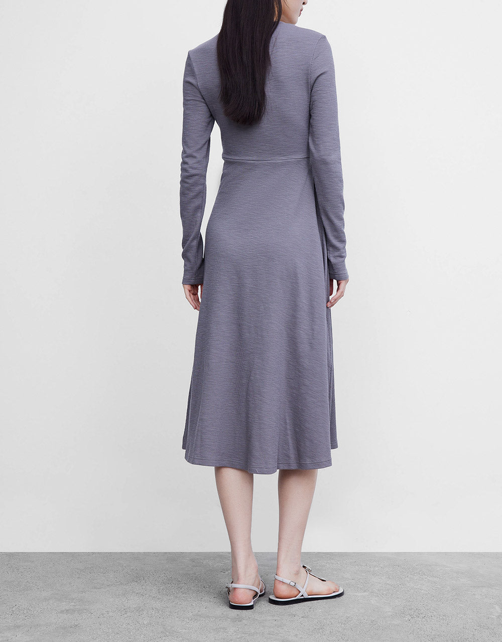 표준 크루넥 A-Line 드레스