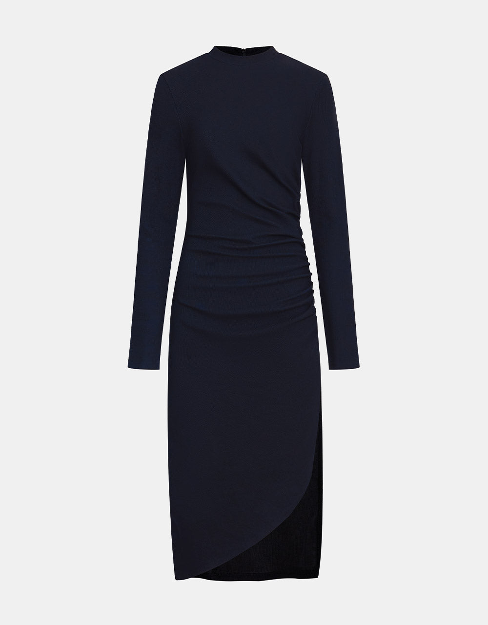 프론트 플리츠  스플릿 헴 바디콘 드레스